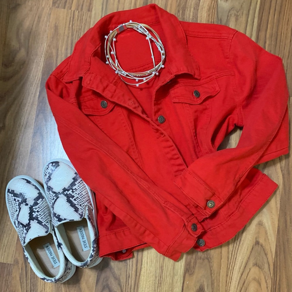 STREETWEAR SOCIETY RED JEAN JACKET 🔥